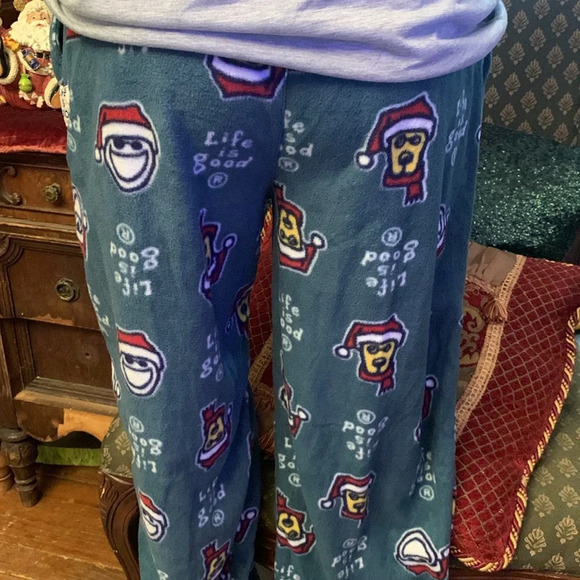 Life is Good Men's Christmas Pajamas Cozy Fleece Sleep Lounge Pants & Tshirt M - Picture 5 of 5